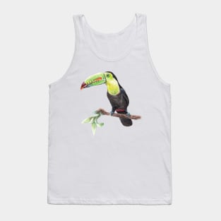 Watercolor Toucan Bird Tank Top